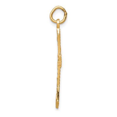 10K Yellow Gold Cut-Out Cross Pendant – view 3