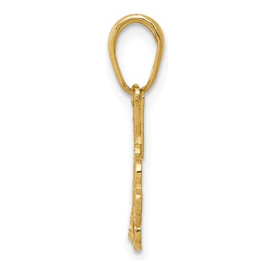 10K Yellow Gold Daughter Script Number 1 Pendant – view 3
