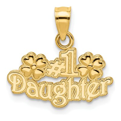 10K Yellow Gold Daughter Number 1 Charm