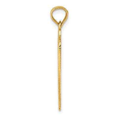 10K Yellow Gold Dad of Year Plaque Pendant – view 3