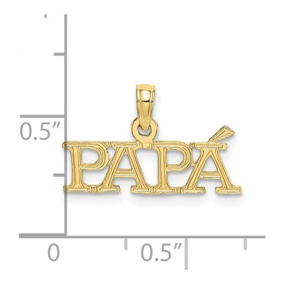 10K Yellow Gold PAPA Pendant – view 4