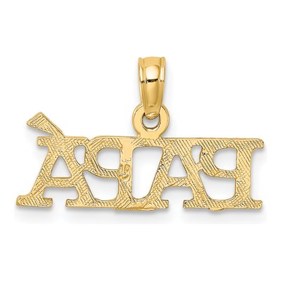 10K Yellow Gold PAPA Pendant – view 5