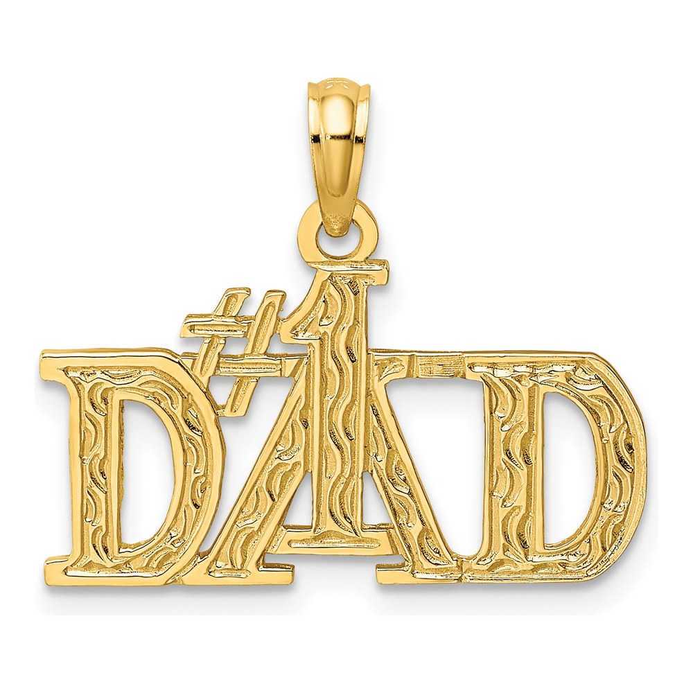 10K Yellow Gold DAD Number 1 Pendant