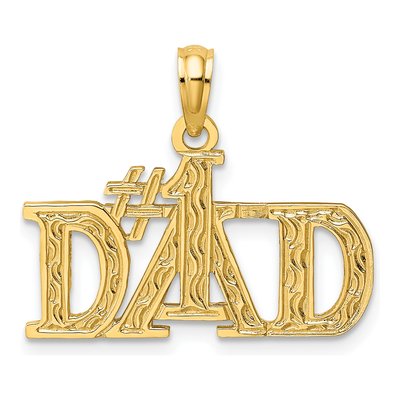 10K Yellow Gold DAD Number 1 Pendant