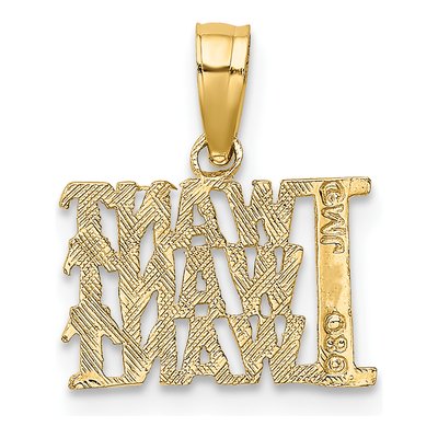 10K Yellow Gold 'i Want Want' Pendant – view 5