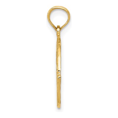 10K Yellow Gold Claddagh Pendant – view 3