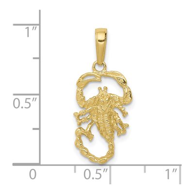 10K Yellow Gold Scorpion Pendant – view 4