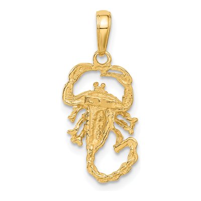 10K Yellow Gold Scorpion Pendant – view 5