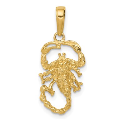 10K Yellow Gold Scorpion Pendant