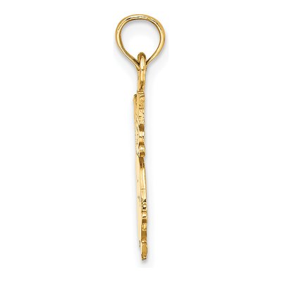 10K Yellow Gold Snowman Pendant – view 3