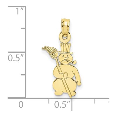 10K Yellow Gold Snowman Pendant – view 4