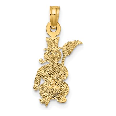 10K Yellow Gold Snowman Pendant – view 5