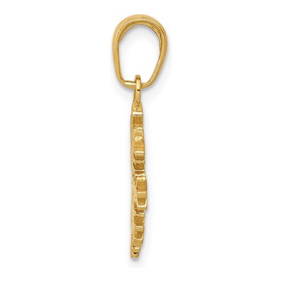 10K Yellow Gold Snowflake Pendant – view 3