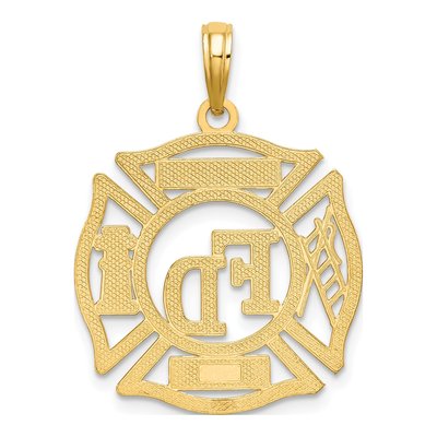 10K Yellow Gold Shield Cut-Out Pendant – view 5