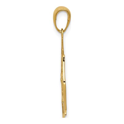 10K Yellow Gold Fireman Shield Pendant – view 3
