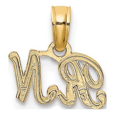 10K Yellow Gold RN Themed Pendant – view 4