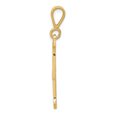 10K Yellow Gold Textured Cross Pendant – view 3