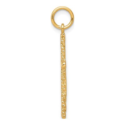 10K Yellow Gold Nugget Cross Pendant – view 3