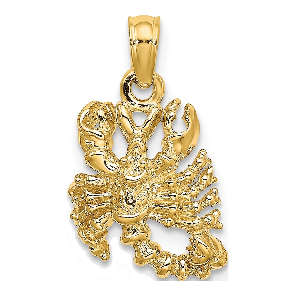 10K Yellow Gold 3D Scorpio Zodiac Pendant