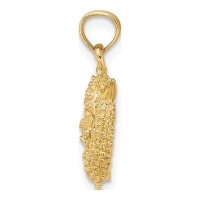 10K Yellow Gold 3-D Pisces Zodiac Pendant – view 3