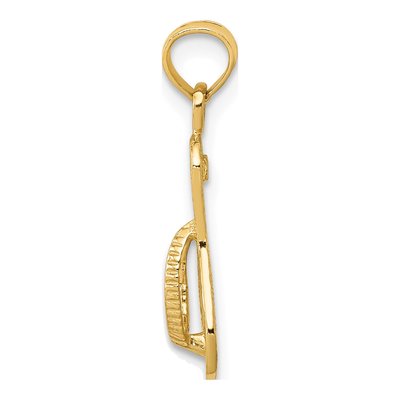 10K Yellow Gold Flip-Flop Pendant – view 2