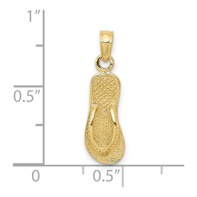 10K Yellow Gold Flip-Flop Pendant – view 3