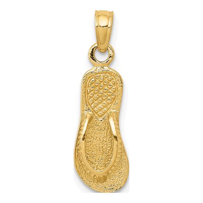 10K Yellow Gold Flip-Flop Pendant
