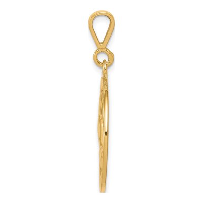 10K Yellow Gold Praying Hands Serenity Prayer Pendant – view 3