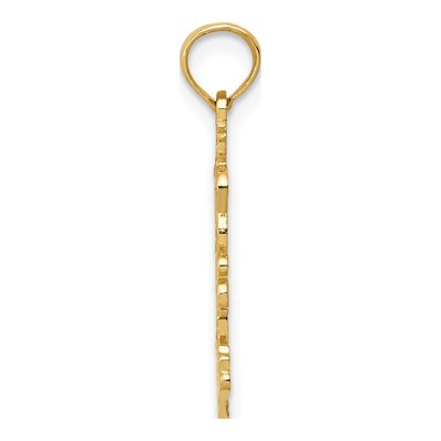 10K Yellow Gold Double Palm Trees Pendant – view 3