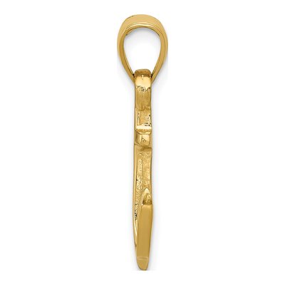 10K Yellow Gold Anchor Pendant – view 3