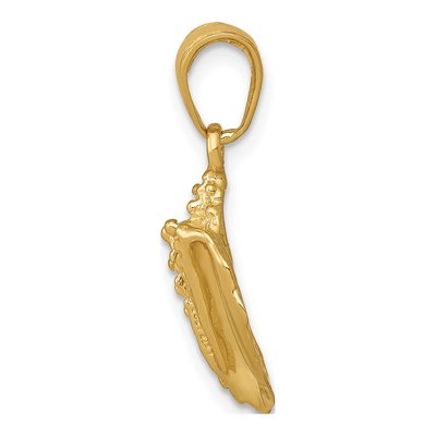 10K Yellow Gold Conch Shell Pendant – view 3