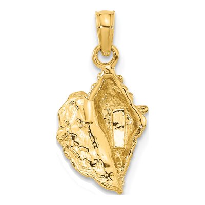 10K Yellow Gold Conch Shell Pendant – view 4