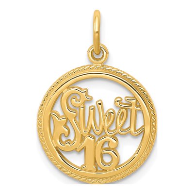 10K Yellow Gold Sweet Circle Pendant