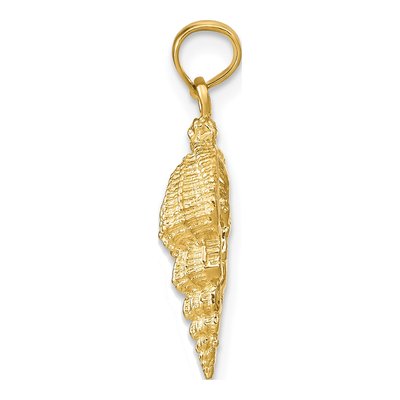 10K Yellow Gold Conch Shell Pendant – view 3
