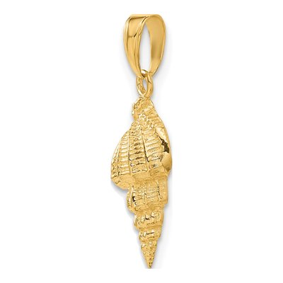 10K Yellow Gold Conch Shell Pendant – view 6