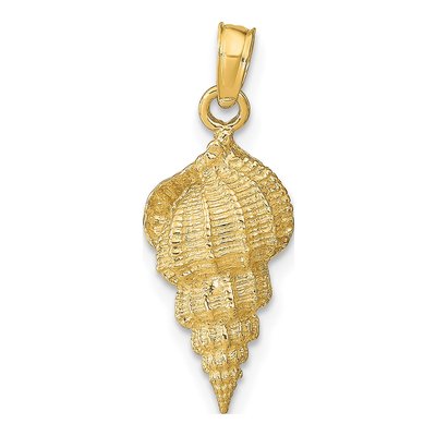 10K Yellow Gold Conch Shell Pendant