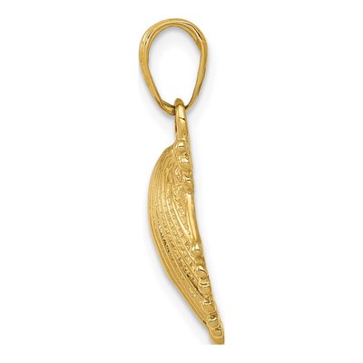 10K Yellow Gold Scallop Shell Pendant – view 3