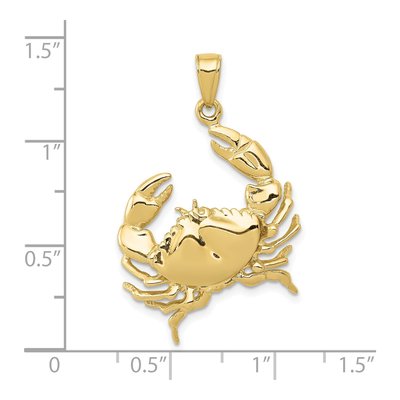 10K Yellow Gold Crab Pendant – view 4