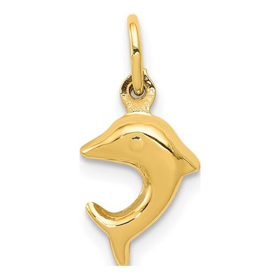 10K Yellow Gold Dolphin Pendant