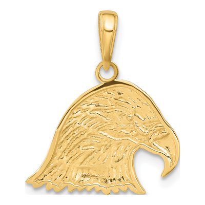 10K Yellow Gold Eagle Head Pendant – view 4