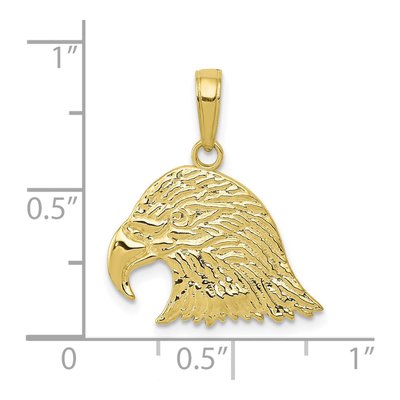 10K Yellow Gold Eagle Head Pendant – view 5