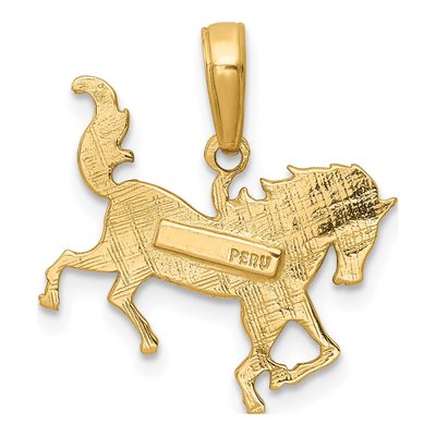 10K Yellow Gold Horse Pendant – view 5