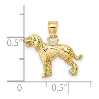 10K Yellow Gold Dalmatian Dog Pendant – view 4