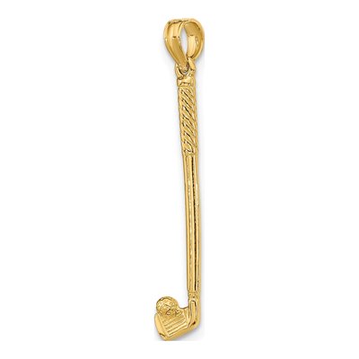 10K Yellow Gold Golf Club Ball Pendant – view 6