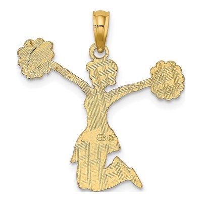 10K Yellow Gold Cheerleader Pendant – view 5