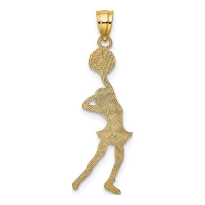 10K Yellow Gold Cheerleader Pendant – view 4