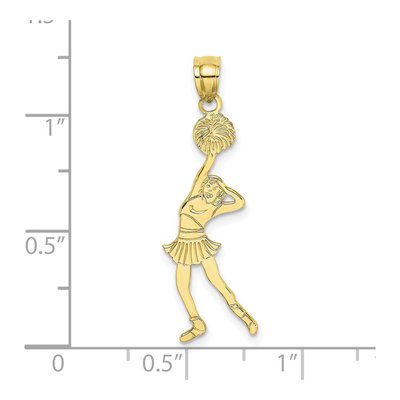 10K Yellow Gold Cheerleader Pendant – view 5