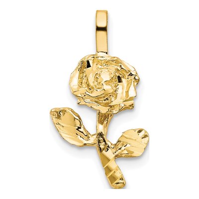 10K Yellow Gold Diamond-Cut Pendant