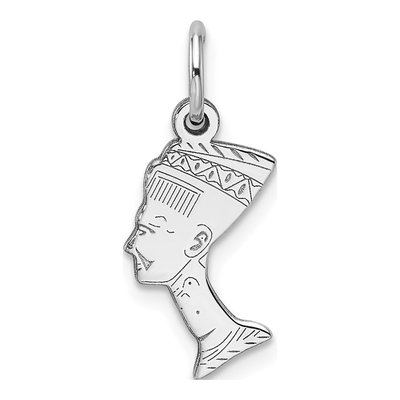 10K White Gold Nefertiti Pendant