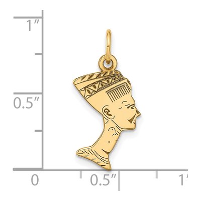 10K Yellow Gold Nefertiti Pendant – view 5